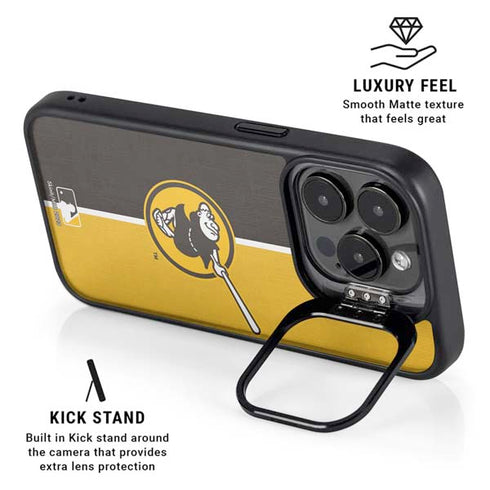 MLB San Diego Padres Split iPhone 14 Pro Kickstand Case